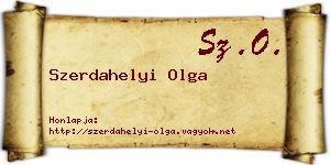 Szerdahelyi Olga névjegykártya